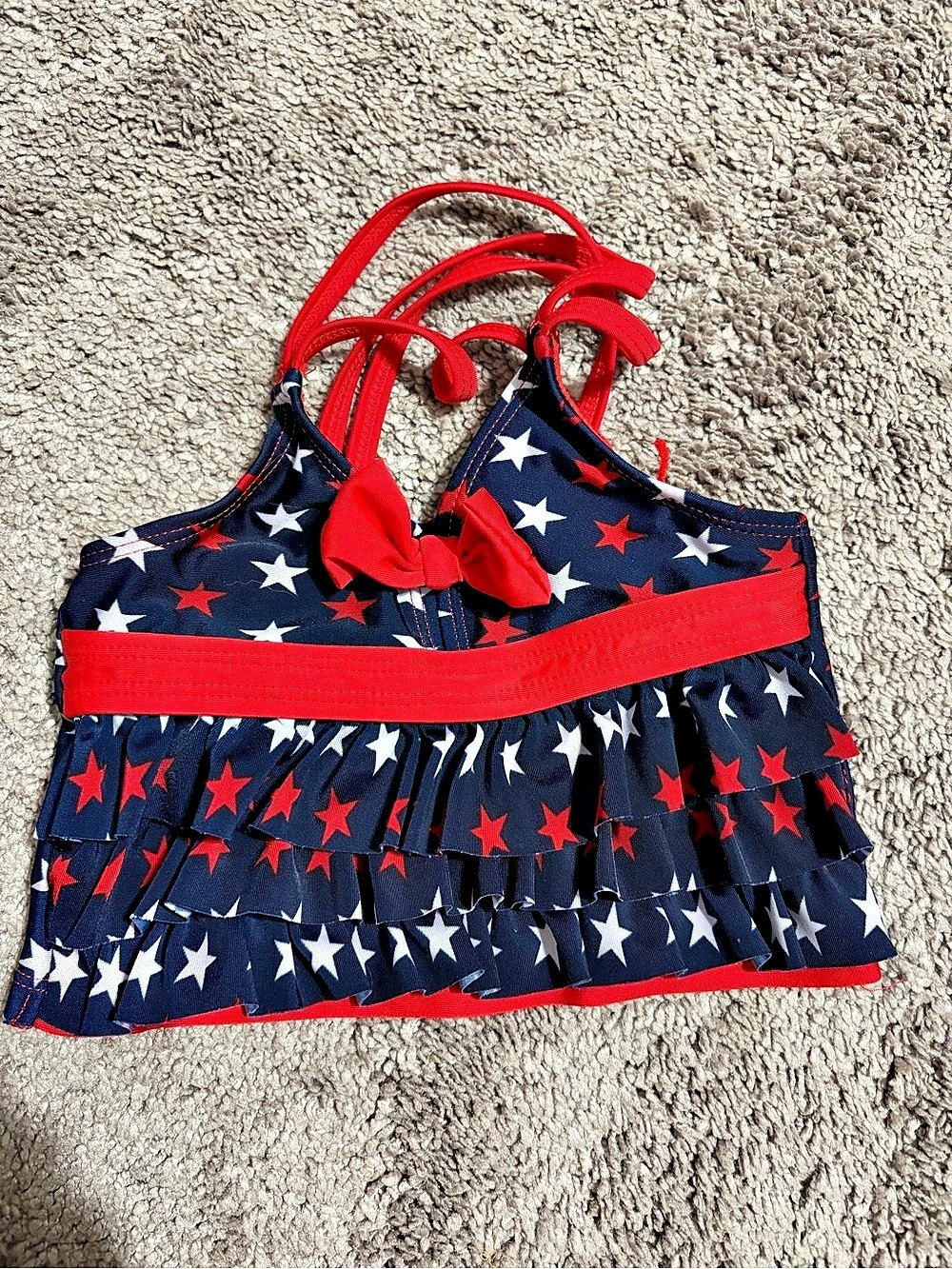 WonderKids Girls Star Print Swimsuit Size 18M. Like New
